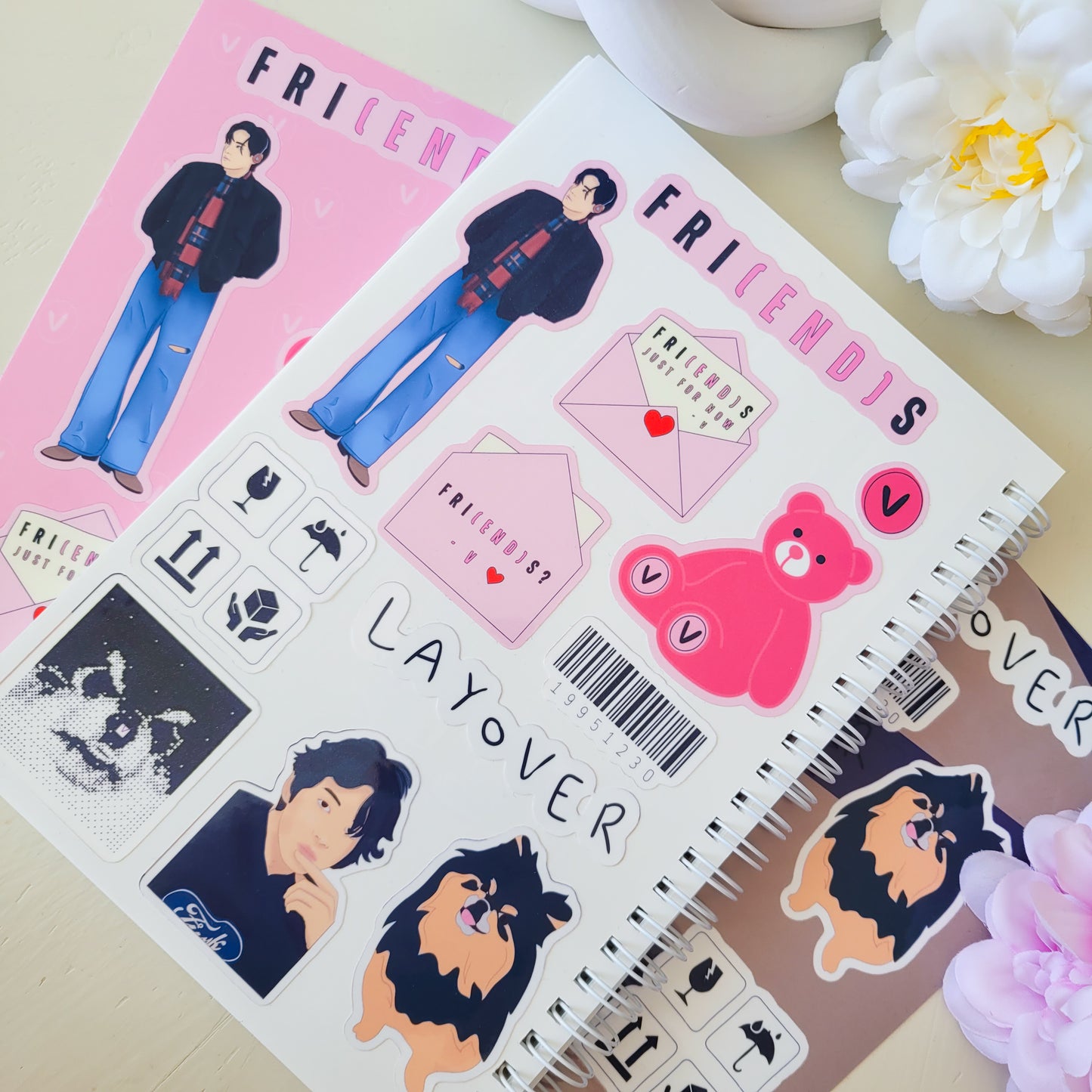 Taehyung Fri(end)s sticker sheet