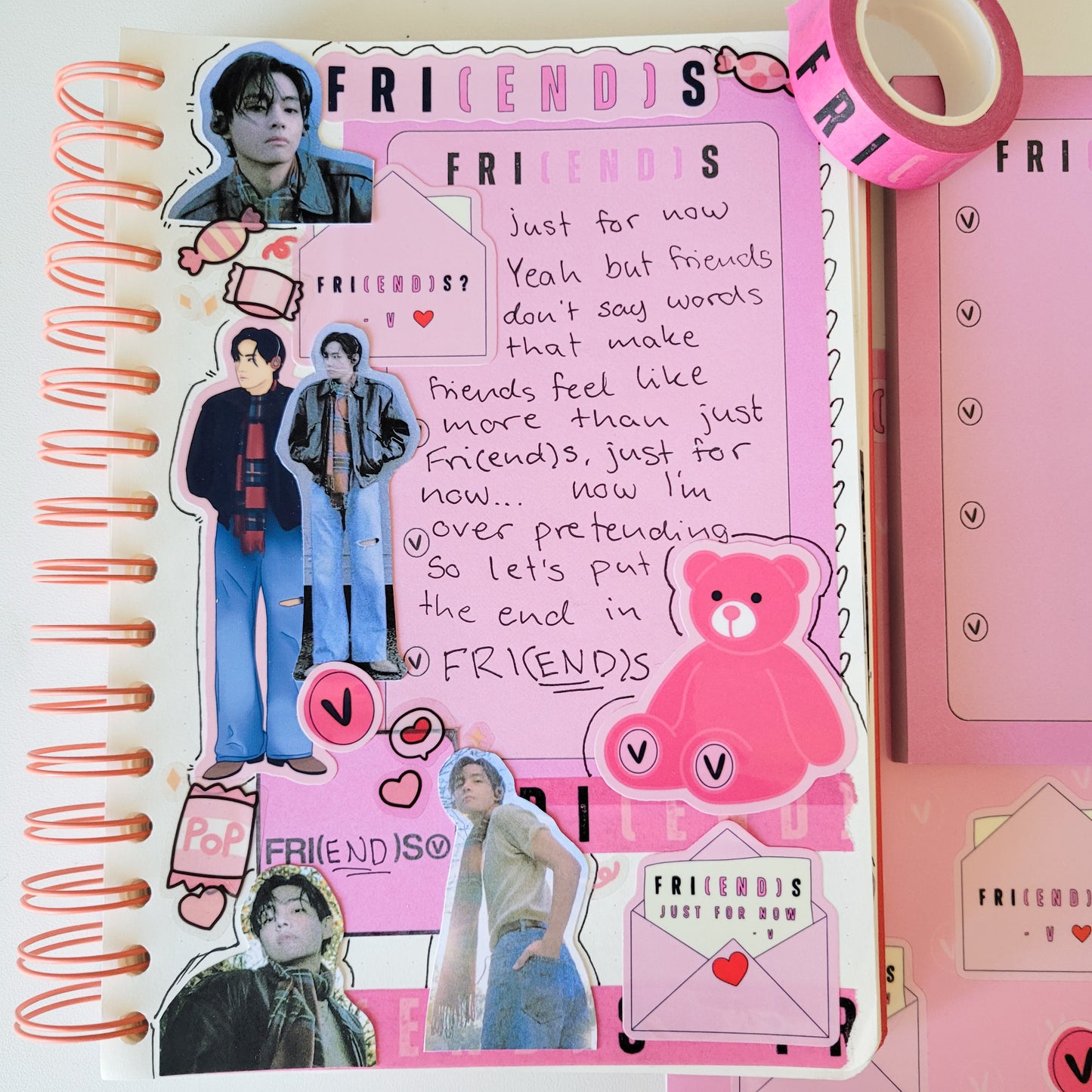 Taehyung Fri(end)s sticker sheet