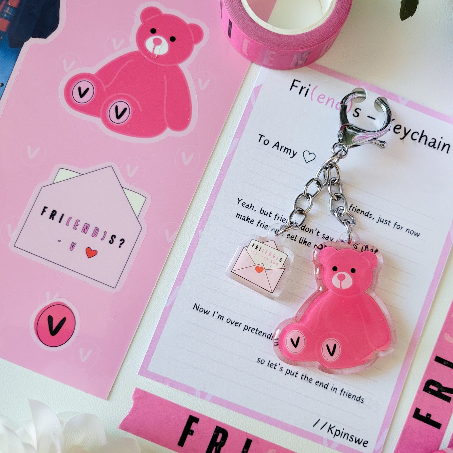 Taehyung Fri(end)s sticker sheet