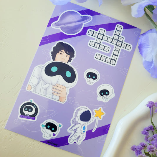 Jin astronaut sticker sheet