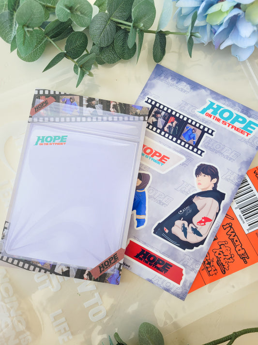 Jhope on the street memo pad