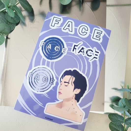 Jimin face sticker sheet