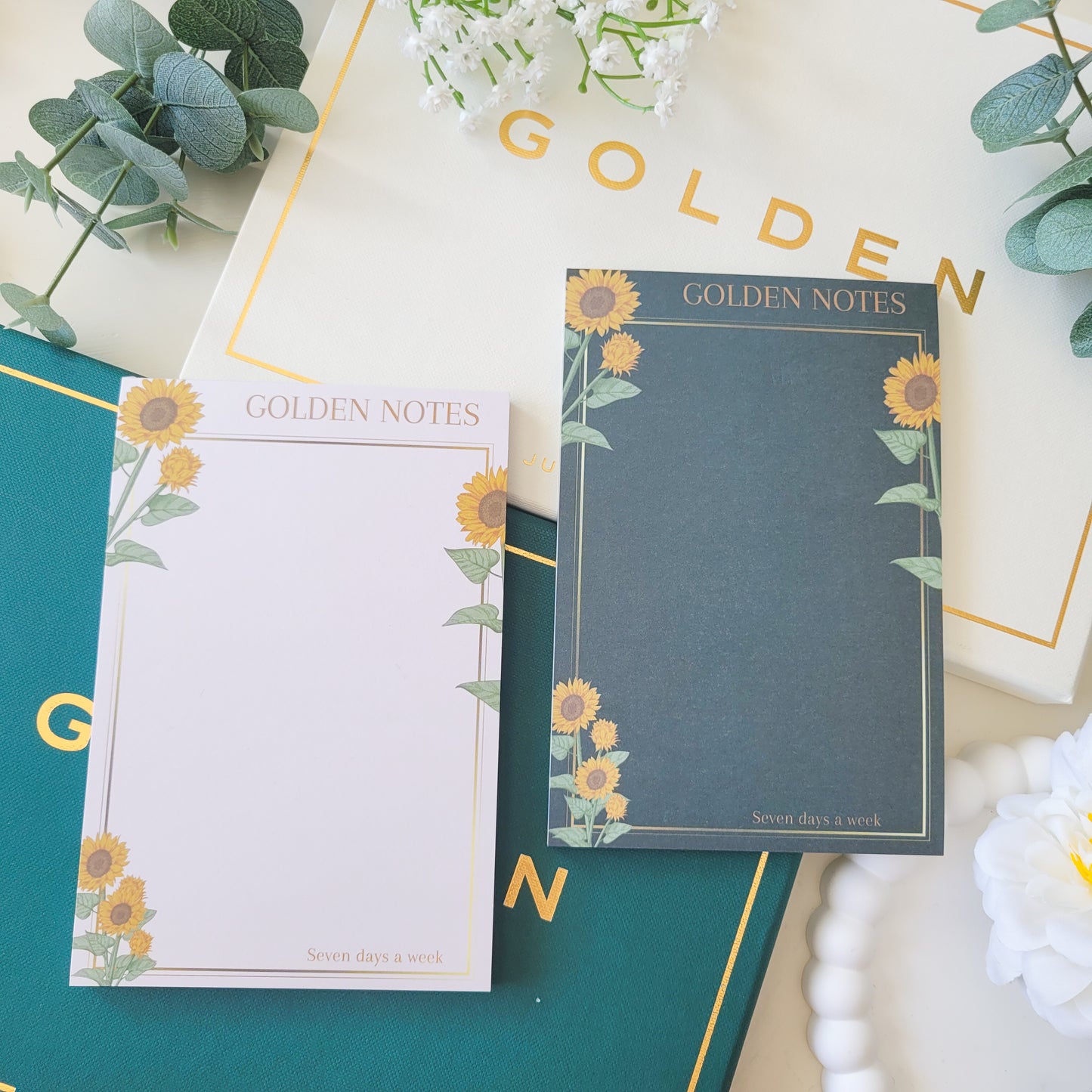 Golden memo pad