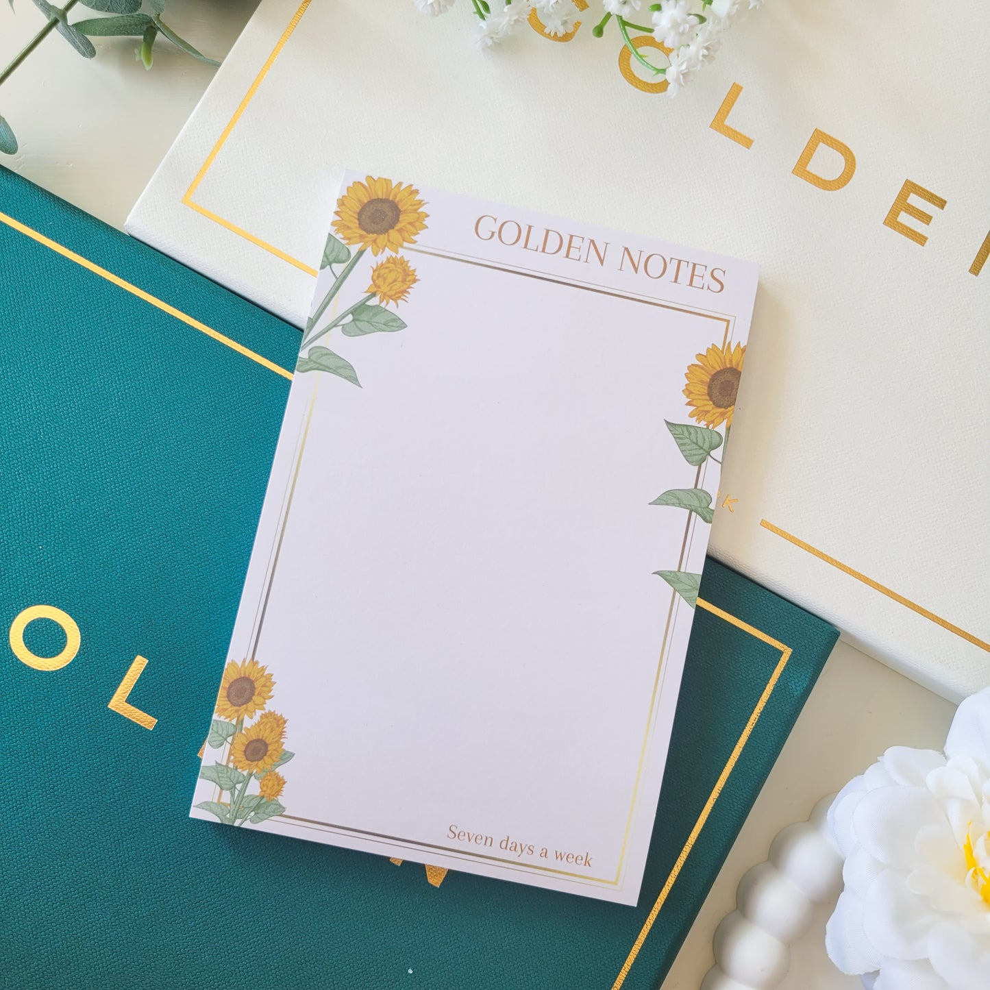 Golden memo pad