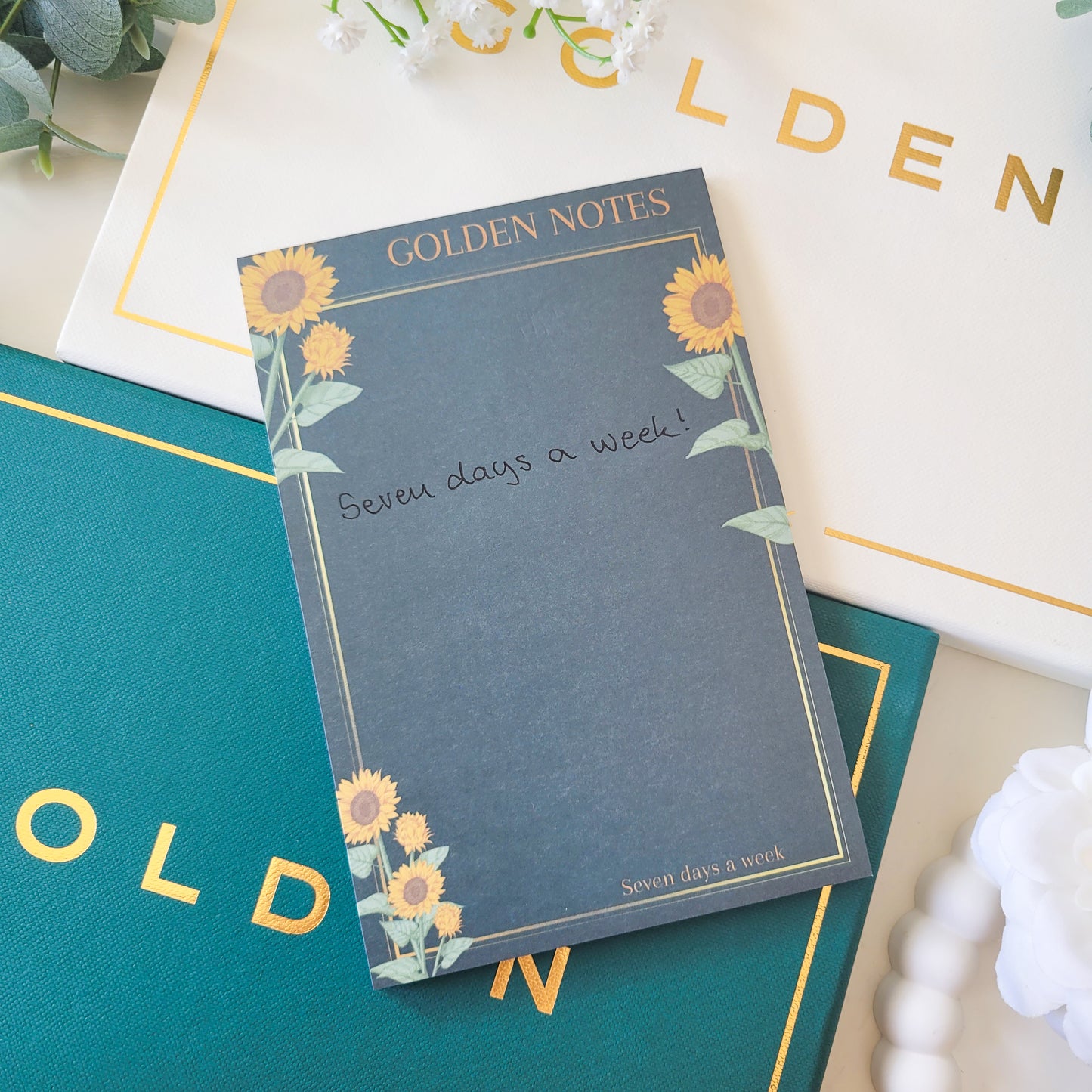 Golden memo pad