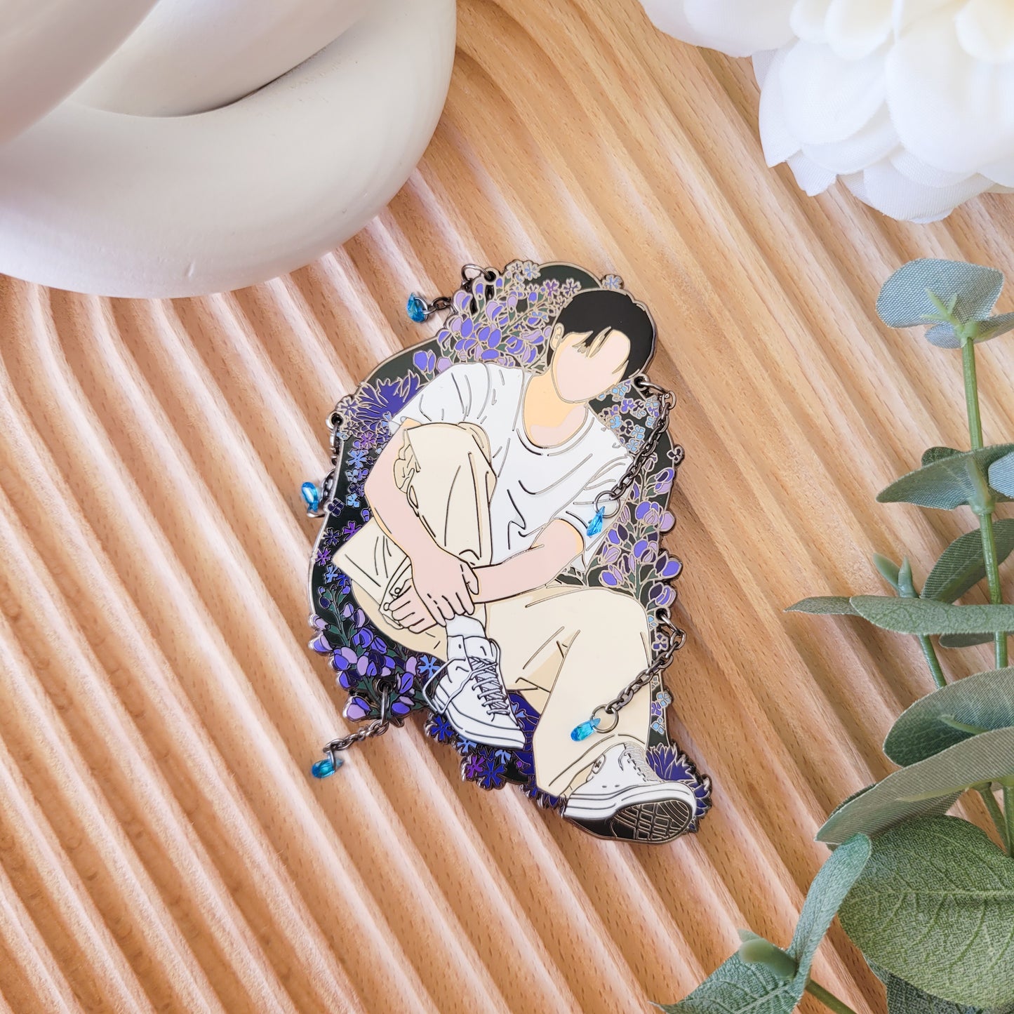 RM indigo Enamel pin