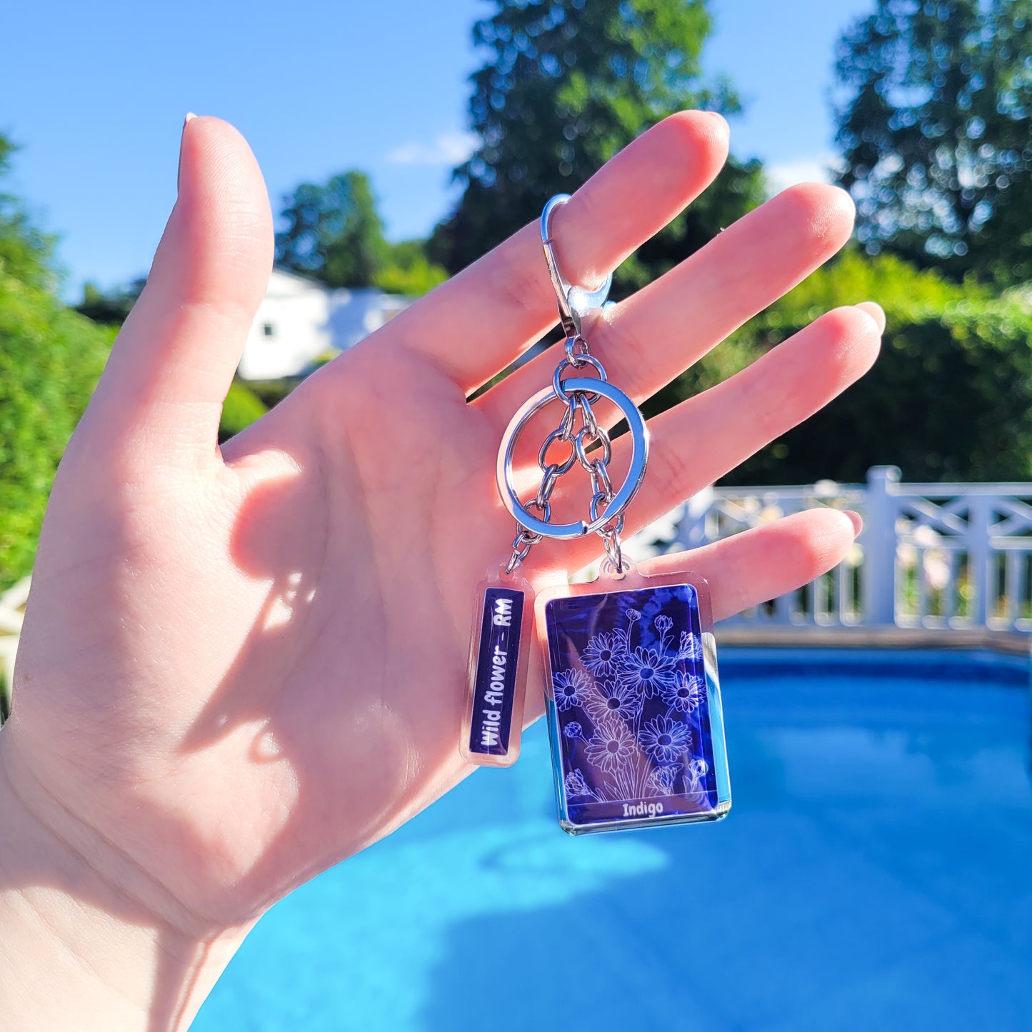 Indigo keychain