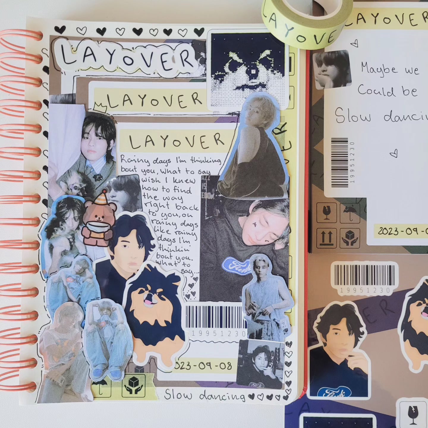 Taehyung Layover sticker sheet