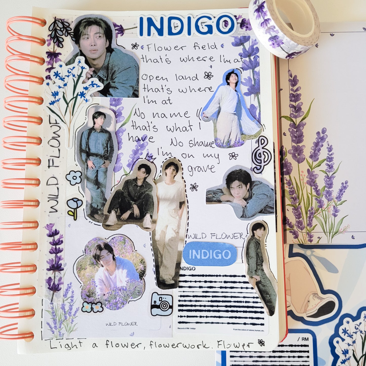 Namjoon Indigo sticker sheet