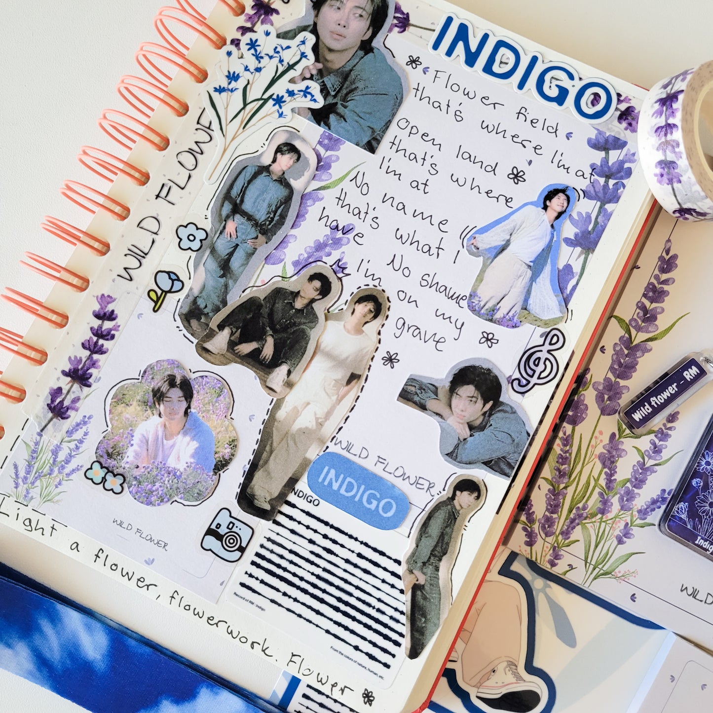 Namjoon Indigo sticker sheet