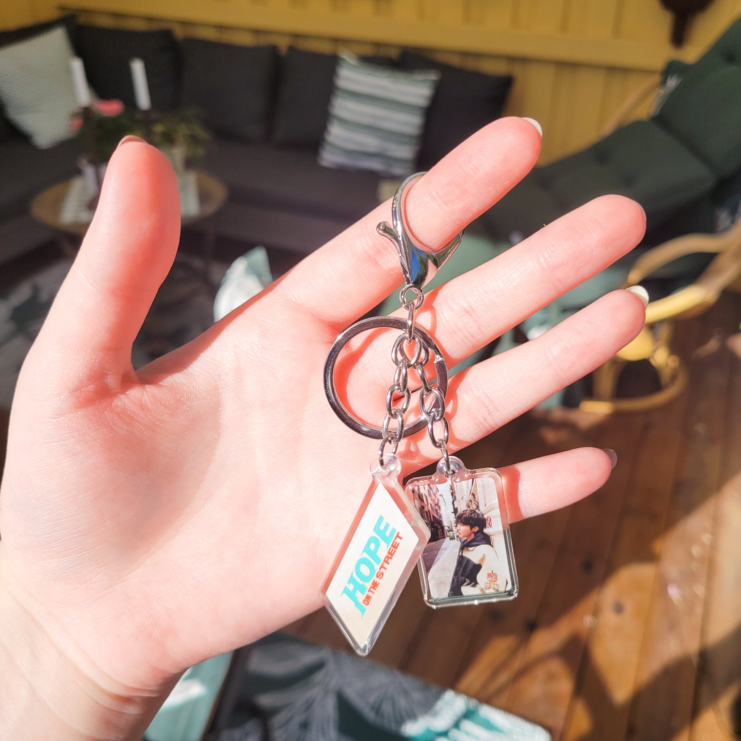 Hope on the street keychain